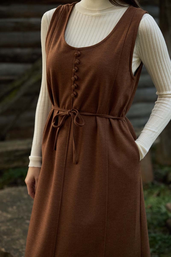 Round Neck Jumper Dress Taba - 3