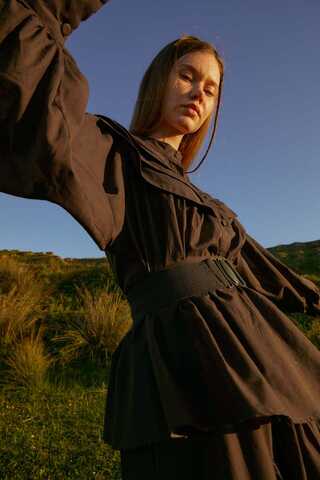 Roza Nervürlü Gömlek Kahverengi - 9