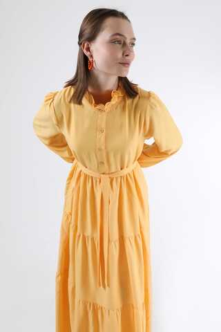 Frill Collar Dress Yellow - 2