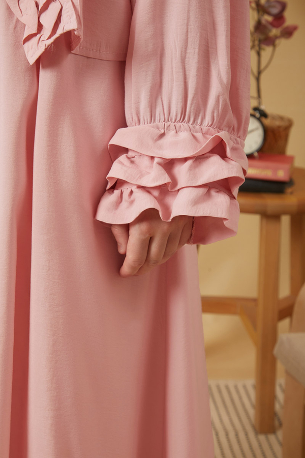 Ruffle Detail Blouse Pink - 13