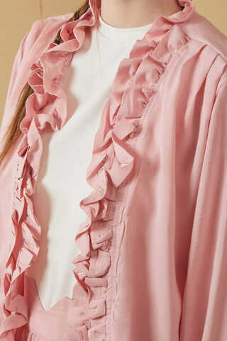Ruffle Detail Blouse Pink - 14