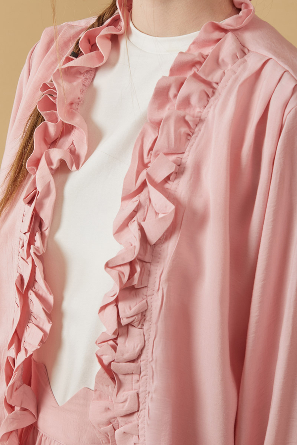 Ruffle Detail Blouse Pink - 14