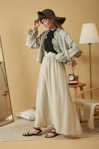 Ruffle Detail Blouse Stone - 5