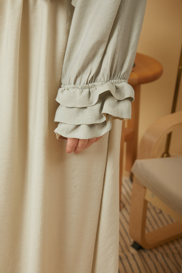 Ruffle Detail Blouse Stone - 6