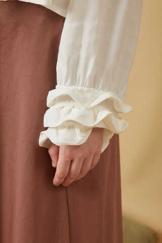 Ruffle Detail Blouse White - 11