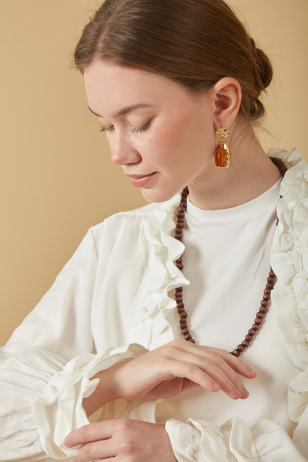 Ruffle Detail Blouse White - 2