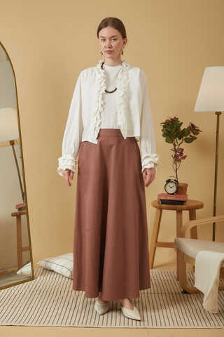 Ruffle Detail Blouse White - 3