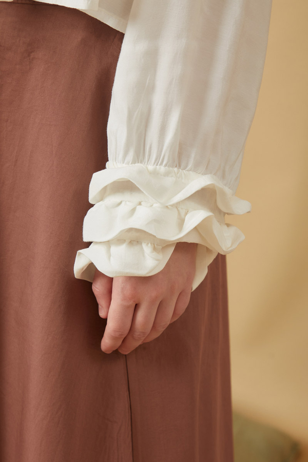 Ruffle Detail Blouse White - 11