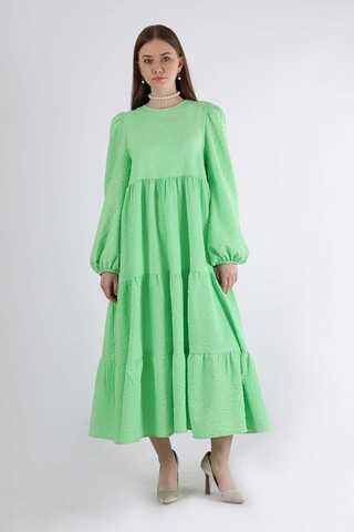 Ruffle Detailed Dress Spring Green - 1
