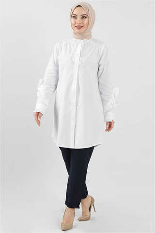 Ruffle Shirt White - 1