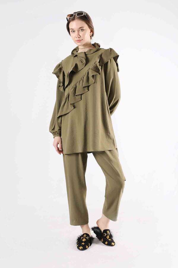 Frilly Suit Khaki - 1