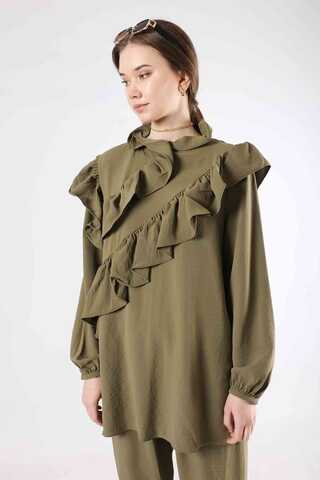 Frilly Suit Khaki - 4