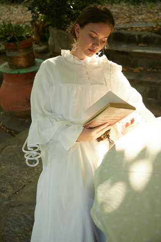 Ruffled Voile Blouse White - 9