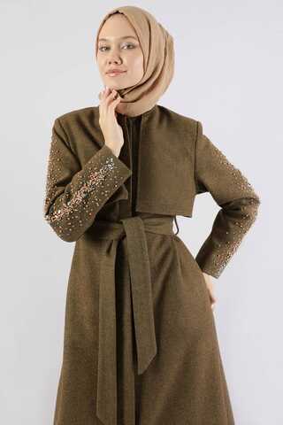 Rüzgarlık Detaylı Taşlı Kaban Taba - 2