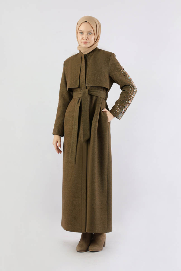 Rüzgarlık Detaylı Taşlı Kaban Taba - 5