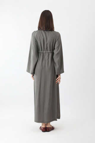 Rüzgarlıklı Gömlek Elbise Antrasit - 8