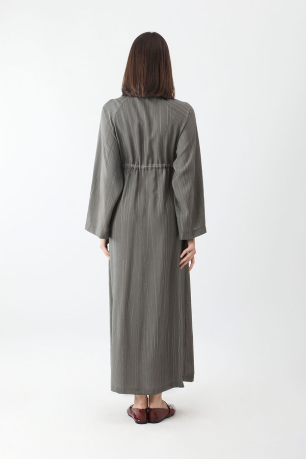 Rüzgarlıklı Gömlek Elbise Antrasit - 8