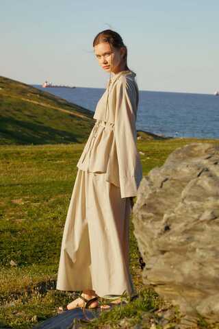 Rüzgarlıklı Keten Etek Takım Taş - 3