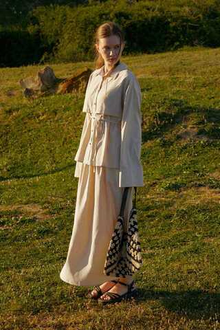 Rüzgarlıklı Keten Etek Takım Taş - 9