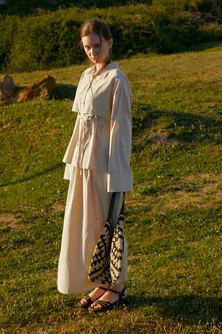 Rüzgarlıklı Keten Etek Takım Taş - 10