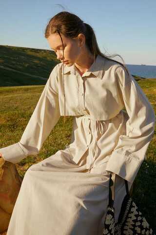 Rüzgarlıklı Keten Etek Takım Taş - 12