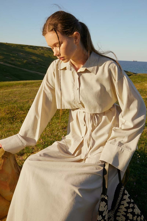 Rüzgarlıklı Keten Etek Takım Taş - 12