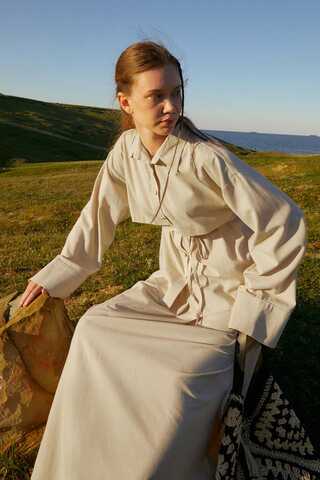 Rüzgarlıklı Keten Etek Takım Taş - 4