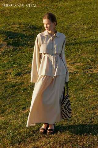 Rüzgarlıklı Keten Etek Takım Taş - 13