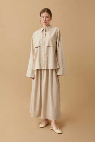 Rüzgarlıklı Keten Etek Takım Taş - 14