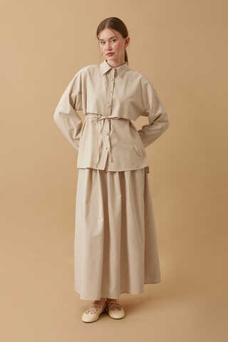 Rüzgarlıklı Keten Etek Takım Taş - 16