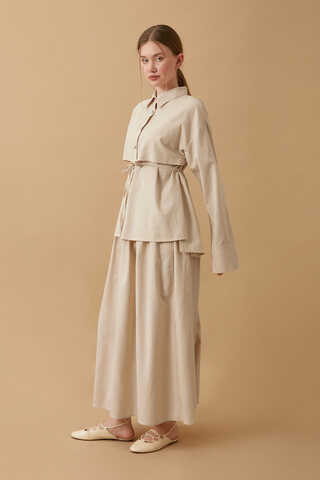 Rüzgarlıklı Keten Etek Takım Taş - 19