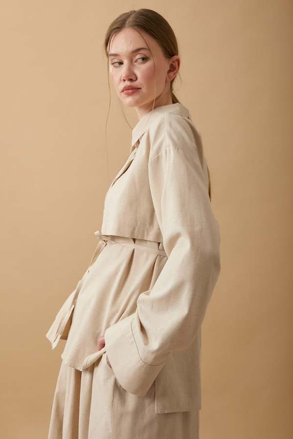 Rüzgarlıklı Keten Etek Takım Taş - 21