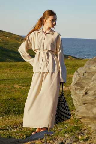 Rüzgarlıklı Keten Etek Takım Taş - 5