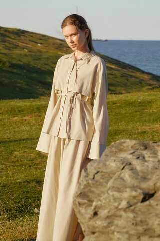 Rüzgarlıklı Keten Etek Takım Taş - 6