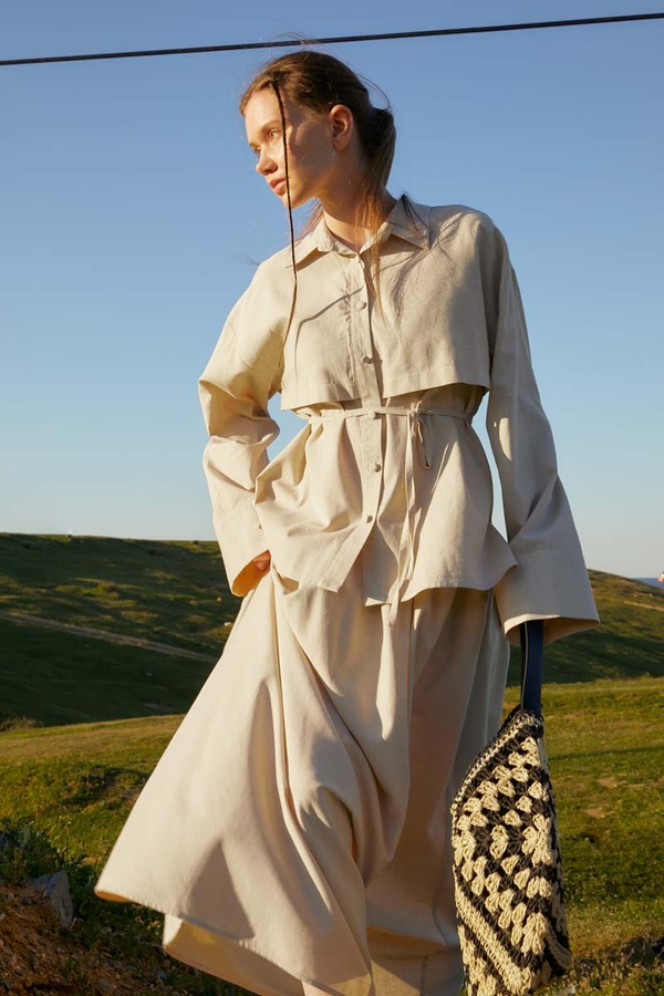 Rüzgarlıklı Keten Etek Takım Taş - 8