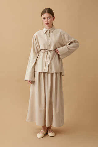 Rüzgarlıklı Keten Etek Takım Taş - 17