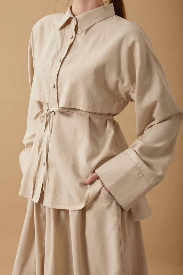 Rüzgarlıklı Keten Etek Takım Taş - 20