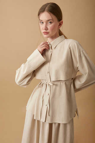 Rüzgarlıklı Keten Etek Takım Taş - 22