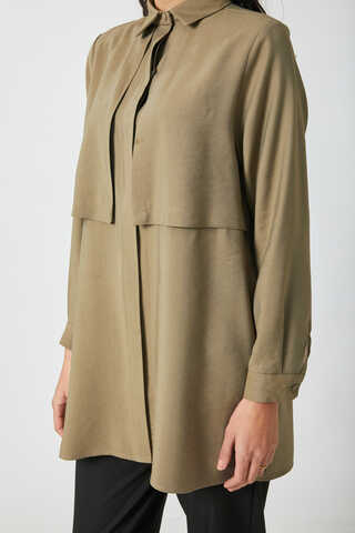 Rüzgarlıklı Tensel Gömlek Haki - 6