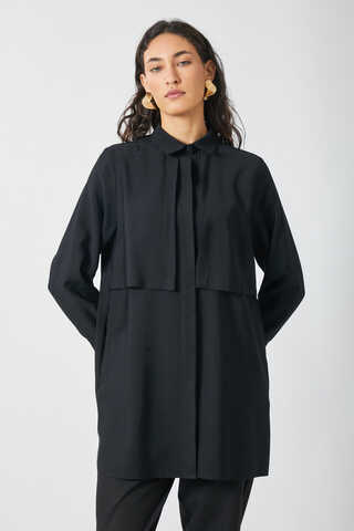 Rüzgarlıklı Tensel Gömlek Siyah - 3