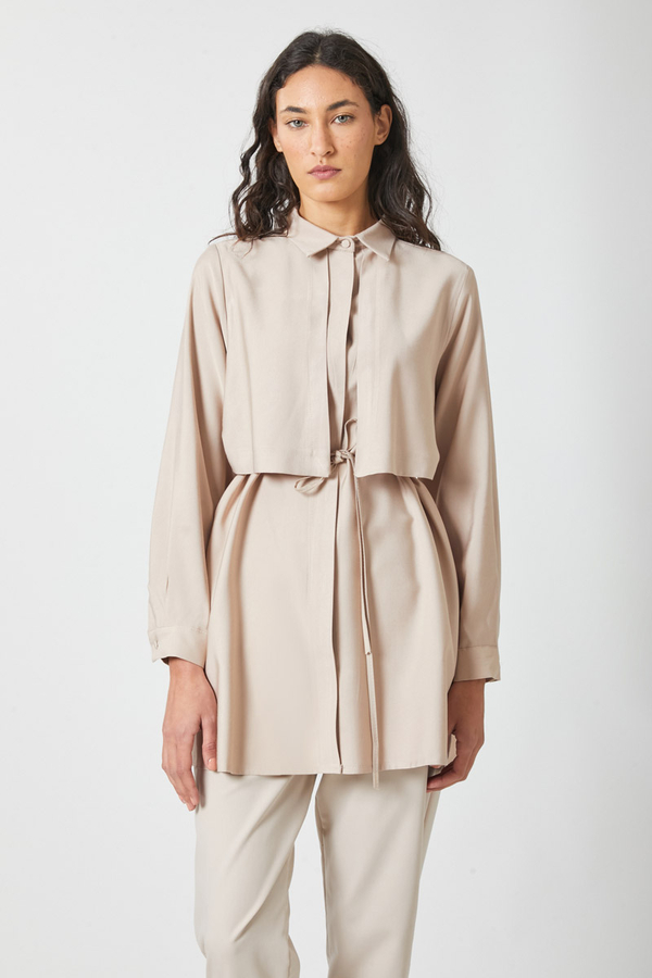 Rüzgarlıklı Tensel Gömlek Taş - 2