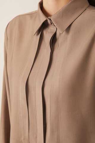 Rüzgarlıklı Tensel Gömlek Vizon - 12