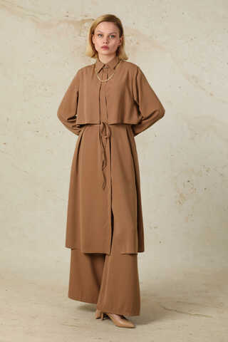 Medine İpeği Rüzgarlıklı Takım Açık Taba - 5