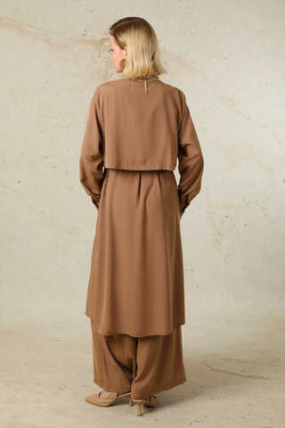 Medine İpeği Rüzgarlıklı Takım Açık Taba - 6