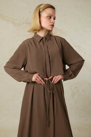 Medine İpeği Rüzgarlıklı Takım  Kahverengi - 4