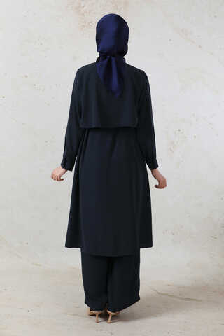 Medine İpeği Rüzgarlıklı Takım  Siyah - 3