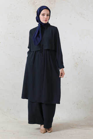 Medine İpeği Rüzgarlıklı Takım  Siyah - 1