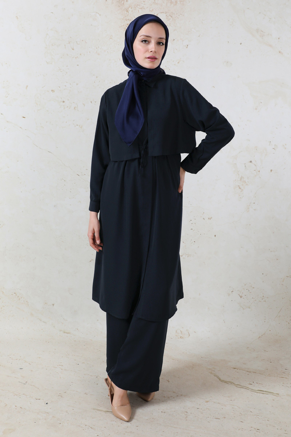 Medine İpeği Rüzgarlıklı Takım  Siyah - 5