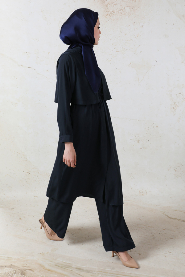 Medine İpeği Rüzgarlıklı Takım  Siyah - 6