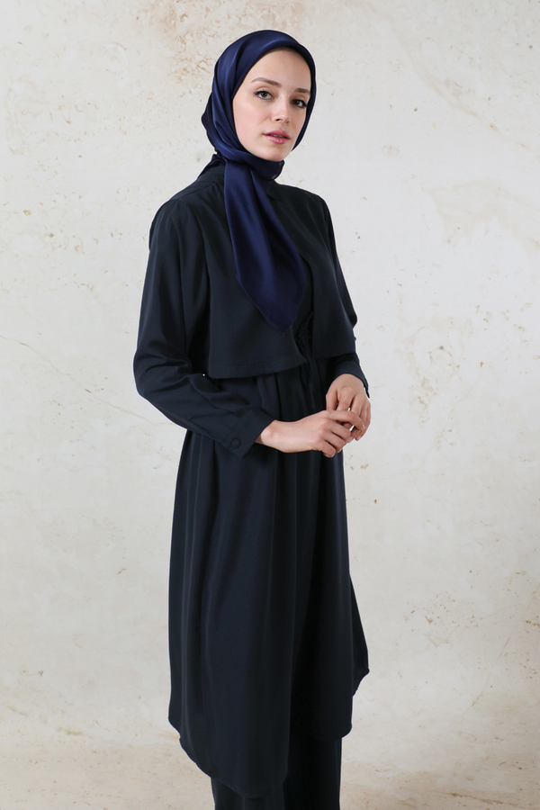 Medine İpeği Rüzgarlıklı Takım  Siyah - 7